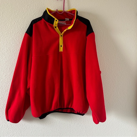 VTG Marlboro Y2K Retro Street Fall Popover Quarter Snap Fleece Men’s Large Red